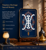 Ze Ji Longevity Symbol Tibetan Thangka Wall Art, Sino-Tibetan Auspicious Pattern Vertical Home Hanging Decor - Image 5