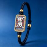 Ze Ji Longevity Symbol Tibetan Thangka Bracelet Sino-Tibetan Auspicious Pattern Woven Jewelry