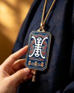 Ze Ji Longevity Symbol Tibetan Thangka Pendant Sino-Tibetan Auspicious Pattern Jewelry Talisman - Image 2