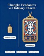 Ze Ji Longevity Symbol Tibetan Thangka Pendant Sino-Tibetan Auspicious Pattern Jewelry Talisman - Image 5