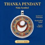 Nida Sun Moon Symbol Tibetan Thangka Pendant Ancient Sacred Talisman Jewelry