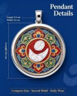 Nida Sun Moon Symbol Tibetan Thangka Pendant Ancient Sacred Talisman Jewelry - Image 2