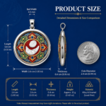 Nida Sun Moon Symbol Tibetan Thangka Pendant Ancient Sacred Talisman Jewelry - Image 3