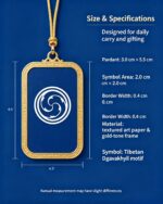 Happy Swirl Dgav-Vkhyil Thangka Pendant, One of Three Great Tibetan Symbols of Perfection Prayer Ghau Amulet - Image 5
