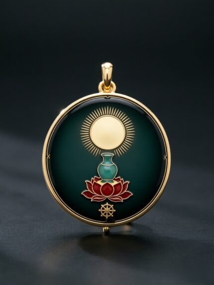 Amitabha Buddha Dog & Pig Zodiac Pendant