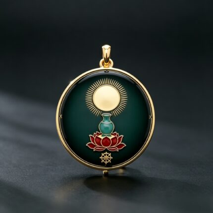 Amitabha Buddha Dog & Pig Zodiac Pendant
