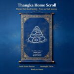 Mani Pile Dobang Tibetan Thangka Wall Art, Snowland Sacred Stone Totem Living Room Hanging Decor