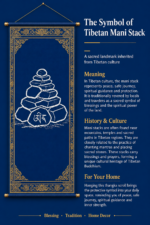 Mani Pile Dobang Tibetan Thangka Wall Art, Snowland Sacred Stone Totem Living Room Hanging Decor - Image 6