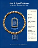 Mani Pile Dobang Tibetan Thangka Bracelet, Snowland Faith Totem Peace Prayer Woven Band - Image 3
