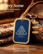 Mani Pile Dobang Thangka Pendant, Snowland Sacred Mountain Totem Safe Travel Prayer Ghau Amulet - Image 3