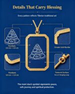 Mani Pile Dobang Thangka Pendant, Snowland Sacred Mountain Totem Safe Travel Prayer Ghau Amulet - Image 2
