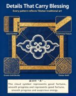 Auspicious Cloud Pattern Tibetan Thangka Wall Art, Classic Plateau Symbol Living Room Hanging Decor - Image 2