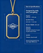 Tibetan Auspicious Cloud Pattern Thangka Pendant, Traditional Plateau Symbol Prosperity Prayer Ghau Amulet - Image 4