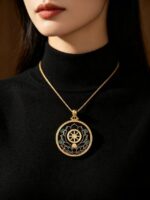 Vairocana Buddha Sheep & Monkey Zodiac Pendant - Image 3