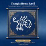 Scorpion Pattern Dibaliya Tibetan Thangka Wall Art, Traditional Tibetan Guardian Totem Living Room Hanging Decor