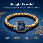 Tibetan Scorpion Symbol (Dibaliya) Thangka Bracelet, Guardian For Family Adjustable Woven Wristband