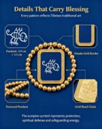 Tibetan Scorpion Symbol (Dibaliya) Thangka Bracelet, Guardian For Family Adjustable Woven Wristband - Image 2