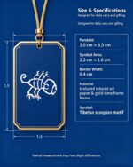 Scorpion Pattern Dibaliya Thangka Pendant, Tibetan Hearth God Totem Peace Protection Ghau Amulet - Image 3